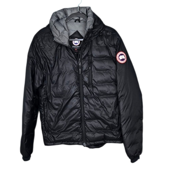 Canada Goose Women's Lodge Hooded Jacket Black M Ski Puffer Down 5055M